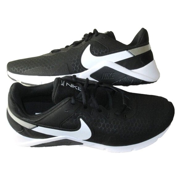 Nike Men's Legend Essential 2 Workout Training Shoes Black White Sizes NIB - Picture 1 of 5